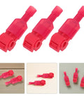 Quick Connect Spade Terminal Kit With 60 Pairs Fast Splice Wire Connectors For Soft Electrical Cables And Home Speaker Wiring Without Stripping Or Cutting Old Wires On Complex Setups Today, red insulated spade connectors