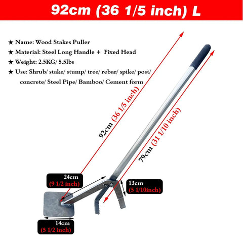 Heavy Duty Manganese Steel Stump Extractor And Fence Post Puller With Serrated Anti Slip Grip Tackles Stubborn Roots And Hauls Concrete Forms Straight Out With Zero Hassle