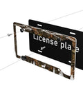 Hunting Deer License Plate Frame 2 Pack Universal Aluminum Tag Holder 12.3 X 6.3 Inches with camo design and screws included