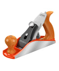 Jorgensen No.4 10-inch wood hand plane with ductile iron body, orange base and wooden handle