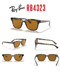 Light Havana Square Sunglasses With Dope B Fifteen Brown Lenses Unisex Wayfarer Inspired Frame 51mm UV400 Protection Italian Made