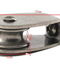 Stainless Steel Wire Rope Pulley Block M32 Swivel Crane Wheel Kit Two Pack for Easy Lifting and Towing 360 Degree Top Ring Prevents Rope Knotting Rust Resistant Durable Heavy Duty Construction, 32mm pulley
