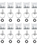 D Ring Quick Release Fairing Fasteners For Motorcycles And Bikes 14mm Universal Fit Quarter Turn Bolts Set With Silver Finish Locking Plate And Washers