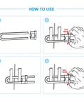 Instructions for using U Shape Cabinet Door Locks For Kid Proofing Double Doors Simple Install Child Safety Latches.