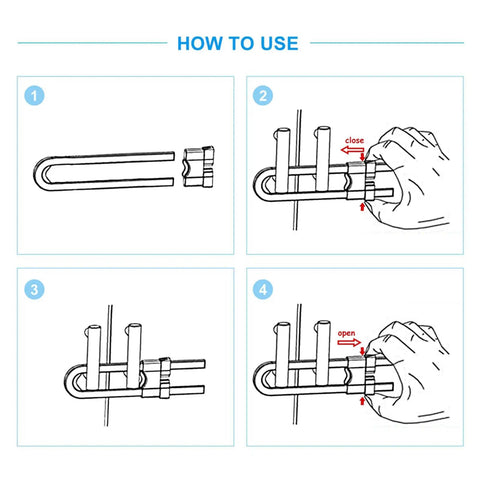 Instructions for using U Shape Cabinet Door Locks For Kid Proofing Double Doors Simple Install Child Safety Latches.