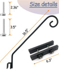 Solid As A Rock Heavy Duty Deck Hooks For Hanging Flower Baskets Bird Feeders And String Lights Zero Hassle Setup Fits Like A Glove on rails, 16.5 inches long.