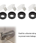 4 Pack 101237 Cup Seal And Diverter Gate For Tub Spout Bath Faucet Leak Fix Parts with rubber blends and durable plastic rings.