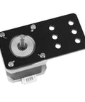 Heyous NEMA17 stepper motor mount plate, black aluminum alloy for 3D printers, motor attached