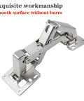 Big Angle Cabinet Door Hinges Set, 2 Pack Hidden Frameless Hinges With Fixing Screws, Includes 16 Screws, Adjustable 130 To 170 Degree, 170 Degree Maximum, Copper Nickel Plated For Full Overlay Cabinets, Easy Installation.