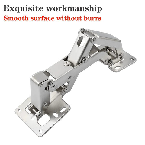 Big Angle Cabinet Door Hinges Set, 2 Pack Hidden Frameless Hinges With Fixing Screws, Includes 16 Screws, Adjustable 130 To 170 Degree, 170 Degree Maximum, Copper Nickel Plated For Full Overlay Cabinets, Easy Installation.