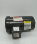 Used General Purpose Industrial Motor VM3557 56C TEFC in side view showing specifications labels and TEFC enclosure