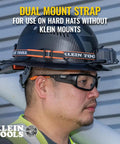 Rechargeable Portable Cooling Turbo Fan For Hard Hats And Safety Helmets Quiet 3-Speed with dual mount strap showcased