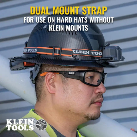 Rechargeable Portable Cooling Turbo Fan For Hard Hats And Safety Helmets Quiet 3-Speed with dual mount strap showcased