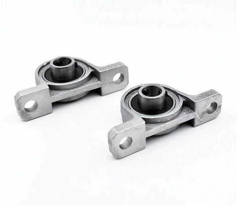 Heavy Duty 2 Pack Zinc Alloy Pillow Block Bearing Set Self Aligning Steel Insert High Stress Loads Tough Machine Part Fits 8 To 20mm Bore Size Reliable Construction Build Quality And Long Lasting For Home Workstation Or Factory Floor Use, zinc housing