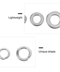 Close-up of washers from 600 Piece Stainless Steel Spring Lock Washer Kit To Prevent Loosening And Handle Alternating Load