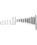 Get Ready For Any Job With This Huge 200PCS Tension Compression Spring Kit Featuring 20 Durable Metal Extension Coil Sizes Perfect For Tool Maintenance And Auto Repairs In An Organized Labeled Box. 20 metal tension and compression springs arranged by size