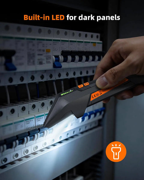 Circuit Breaker Finder And GFCI Outlet Tester Digital Receiver Pro Grade With Color Screen detecting panel with LED light