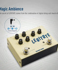Delay And Reverb 2 In 1 Guitar Pedal With Tap Tempo Trail Decay And Buffer Bypass For Pristine Live Tone Digital Plate Reverb And Up To 2000ms Delay Dope Tone in angled view showing knobs and footswitches