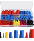 Dope 125 Piece Silicone Rubber Tapered Plug Assortment Kit For Tight Fittings, High Temp Heat Resistant Stuffing Blocks And Hose Seals That Never Crack Or Shrink On Your Car Projects, assorted sizes in case