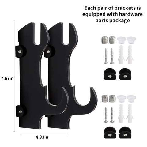 Katana Wall Mount Display For Samurai Swords In Clear Acrylic Home Decor Sword Holder And Wall Bracket with hardware