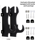 Katana Wall Mount Stand With 2 Tier Plexiglass Display Black Sword Holder bracket dimensions and hardware