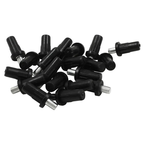 Top Shelf Black Cabinet Door Pin Dampers Replacement Valve Pins, heavy duty black dampers with metal pins for quiet closing.