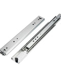 One Pair Heavy Duty Drawer Runners With Bottom Mounted Concealed Design For Hidden Hardware And Clean Look, Push To Open Glide Eliminates Drawer Pulls, Maximizes Storage In Narrow Cabinets, Smooth Quiet Sliding For Modern Cabinets, silver steel drawer runners