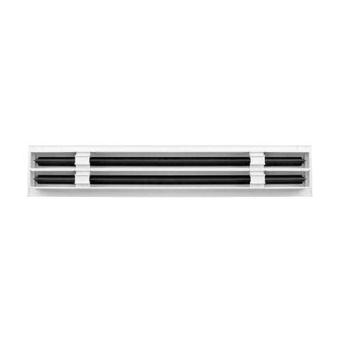 24-Inch Linear Slot Diffuser With Dual Slot White Decorative Air Vent Cover Dope Sleek Aluminum Modern Architectural Vent