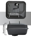 Gas Fuel Tank Kit For Predator 212cc 6.5HP Hemi 60363 Engines And GX Clones, top view showing dimensions and outlet fittings