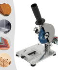 4 Inch Chop Saw 110V Metal Cutting Cut Off Saw With Adjustable 0-45 Degree Angles, shown with materials it can cut