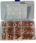 Real Thick Purple Copper Flat Washer Gasket Assortment Kit With Carry Box High Heat Resistant Sealing Rings For Sump Automotive Marine Fixups Solid Heavy Duty Gear For Shop Or Home Work 300 Piece Pack Fits Big Jobs Easy Peasy, copper washer kit in carry box