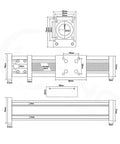 Heavy Duty Mini Linear Actuator Stage Featuring MGN12 Guideway And Nema 17 Motor Mount For CNC Router And 3D Printer Z Axis technical drawing with dimensions.