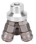 Heavy Duty 3 Way Quick Coupler For Air Tools And Pneumatic Systems With Chrome Plated Finish G One Quarter Inch Thread Carbon Steel