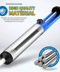 Desoldering Vacuum Pump Solder Sucker Kit 3 Pack With One Handed Operation shown with high quality aluminum body