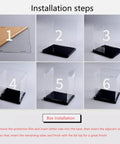 Step-by-step guide assembling Clear Acrylic Display Case For 76232 Airship, Dustproof Black Base, Ultra Clear Shield, Easy Setup.