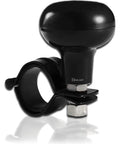 Classic Black Steering Knob Spinner Universal Fit Grip Handle for quick turn control on steering wheels, heavy duty design.