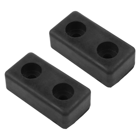 Two Pack Rubber Shock Absorbing Pads For Fitness Equipment Anti Slip Feet Bumpers For Gym And Weight Stacks Black 100x50x30mm
