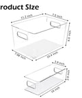 Total Game Changer Clear Plastic Storage Bins Eight Pack Of See Through Pantry Organizers And Fridge Containers Designed For Kitchen Cabinets Freezer Or Dead Simple Home Organization Workflow dimensions and size details
