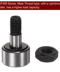 8 Pack Cam Follower Needle Roller Bearing M8x1.25 Thread, 10mm Roller Diameter, 10mm Roller Width, 19mm Stud Diameter, 32.5mm Total Length, CF19 KR22, Bearing Steel, Heavy Duty Load Capacity, Perfect For CNC And Precision Gearheads. cam follower with nut