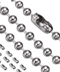 Stainless Steel Bead Pull Chain 10 Feet Heavy Duty Rustproof With 40 Lb Pulling Power 3.2mm Extension Chain Includes 10 Free Clasp Connectors