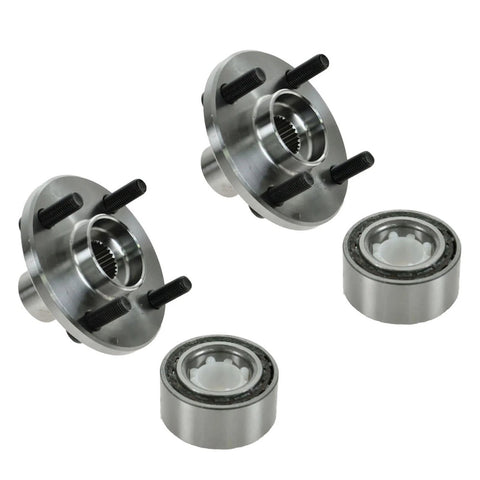 Front Left And Right Wheel Bearing Hub Assembly Kit Two Piece Set For 98 02 Chevrolet Prizm 93 97 Geo 93 02 Toyota Corolla No ABS Brakes Direct Fit Replacement With Durable Bearings And Sealed Hubs.