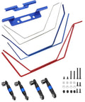Beef Up Your One Tenth Slash 2WD RC Car With An Aluminum Front And Rear Sway Bar Kit, CNC machined, multicolor anodized bars and mounts