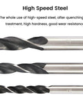 Pocket Hole Screw Jig And Dowel Drill Joinery Kit For Woodworking showing high-speed steel drill bits