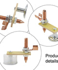 Hot Magnetic Welding Ground Clamp With Strong Magnet Head For Fast Setup On Flat Or Curved Metal Surfaces Quick Connect Earth Clip And Secure Metal Plate Support Tool For Heavy Duty Fabrication Jobs, showing detailed components.