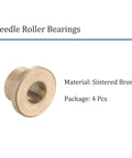 4 Pack Flange Sleeve Bearing 6mm x 10mm x 8mm Self Lubricating Bronze Bushing For Machine Shafts shown close-up