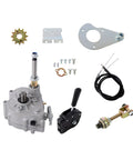 Forward And Reverse Transmission Kit With 530 Chain For 420cc 11 18 HP Engines Beefy Aluminum Alloy Build Easy Install Reliable Power Transfer Replacement Part For Go Karts ATVs And Small Off Road Machines kit parts laid out