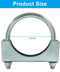 Heavy Duty 3 Inch U Bolt Clamp Stainless Steel Muffler Exhaust Saddle Style Anti Corrosion U Bolt For Automotive Installations