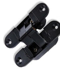 Black hinge product image related to Three Dimensional Invisible Door Hinges For Wood Doors And Hidden Install, 180 Degree Swing
