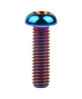 Heavy Duty Titanium Button Head Torx Bolts M6x20mm Pack Of 6 Burn Blue 6AL4V Grade 5 For Bicycle Motorcycle Car 1mm Thread Pitch T30 Torx Key Required High Strength Fasteners With Full Thread
