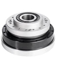 SHF-20-II Strain Wave Gear Reducer, compact harmonic drive for automation and stepper motor systems, front view of metal unit